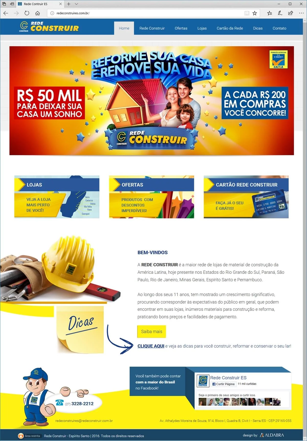 Projetos de Criar site: Layout da página home do projeto