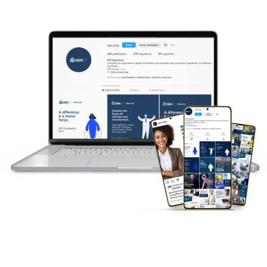 Layout responsivo do projeto de criação de sites: 