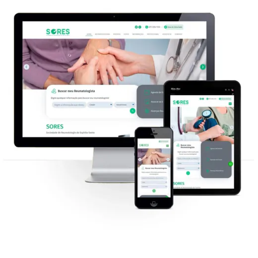 Layout responsivo do projeto de criação de sites: Responsividade aplicada ao site criado para a SORES