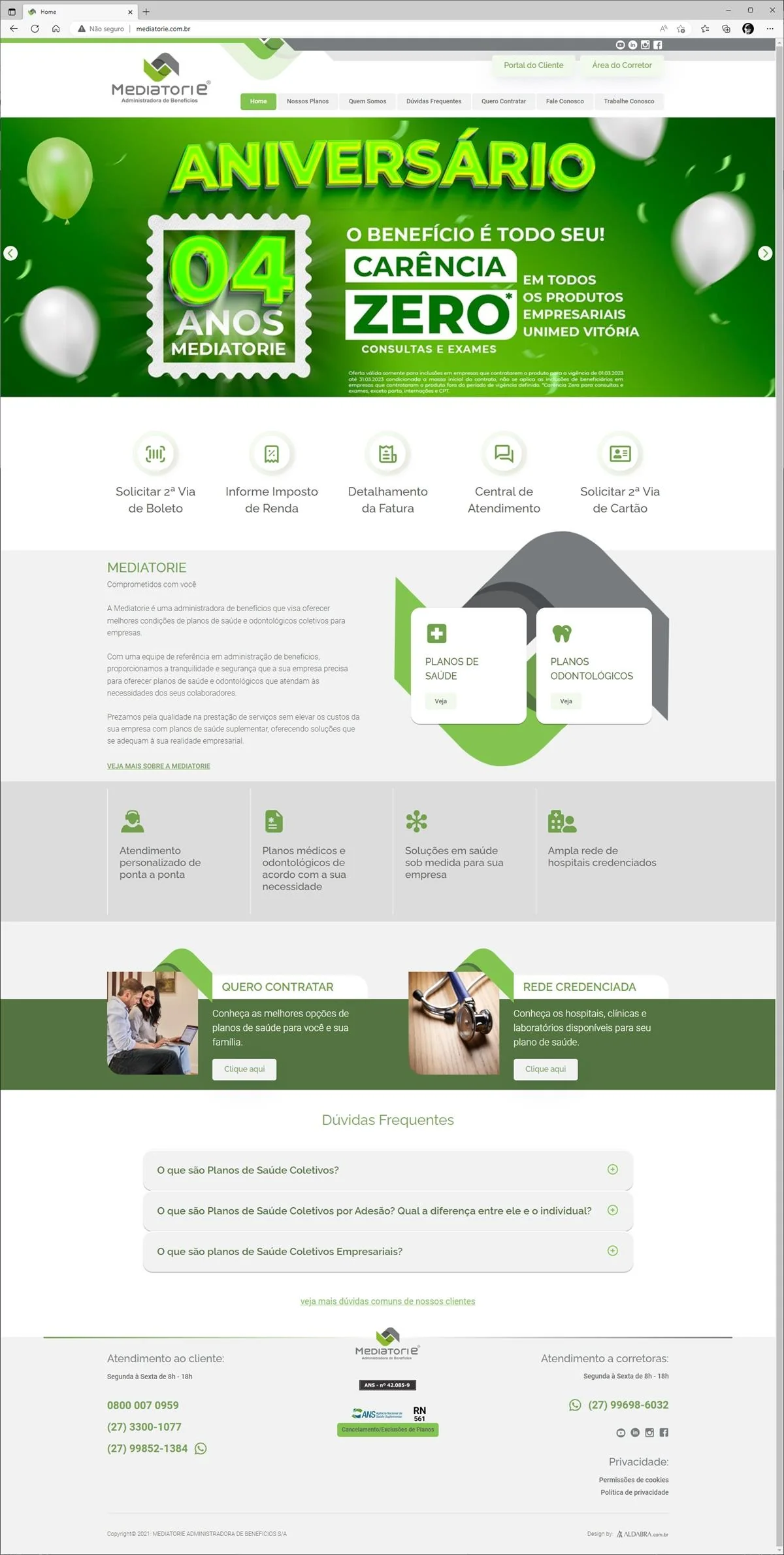 Projetos de Criar site: Layout criado para a página inicial da empresa Mediatorie