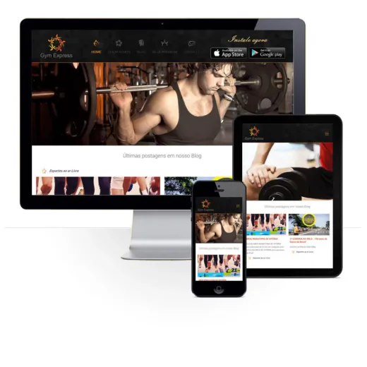 Layout responsivo do projeto de criação de sites: 
