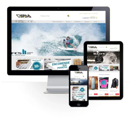 Layout responsivo do projeto de criação de sites: 