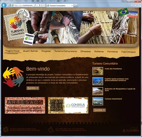 Projetos de Criar site: Layout da página inicial traduzindo bem a atividade da organização.