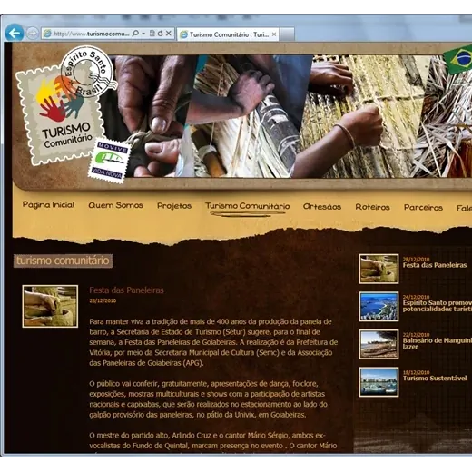 Layout responsivo do projeto de criação de sites: Página destinada a organização de notícias.
