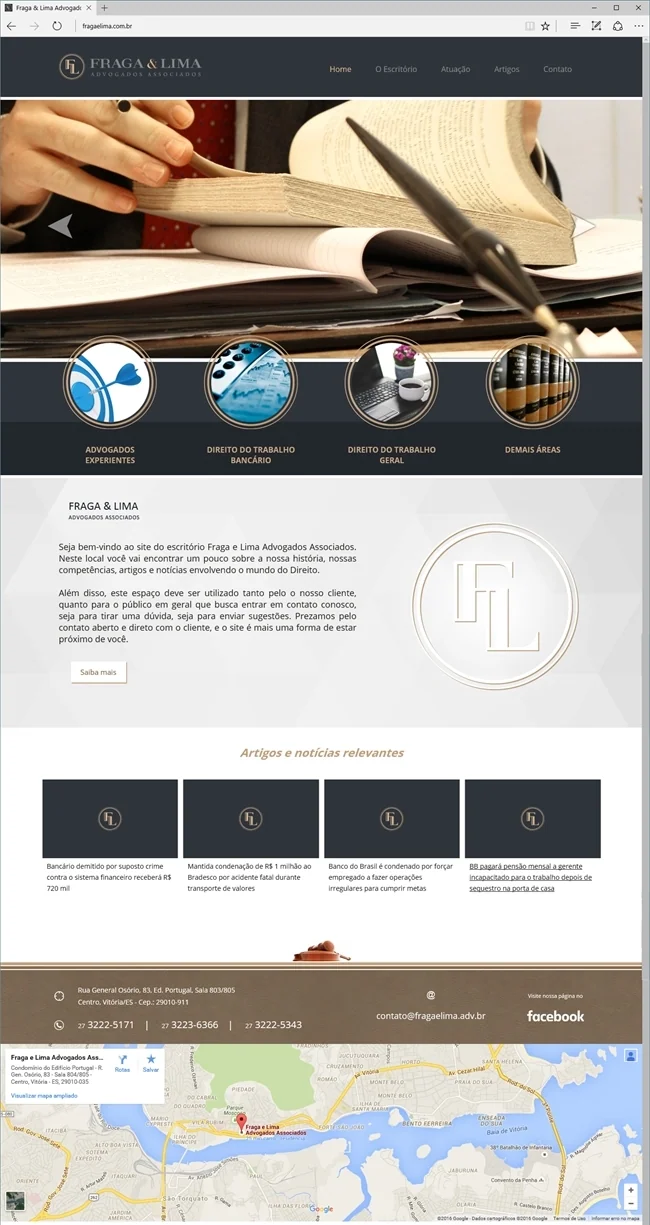 Projetos de Criar site: Layout da página Home - Fraga & Lima