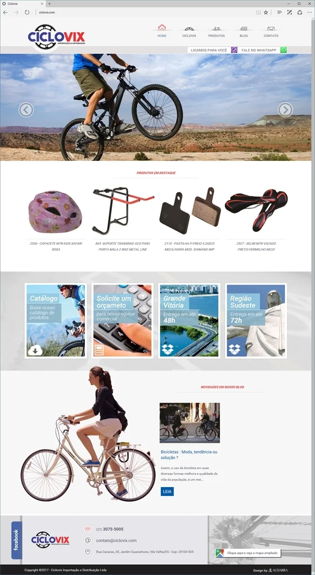 Projetos de Criar site: Layout da página Home - Ciclovix