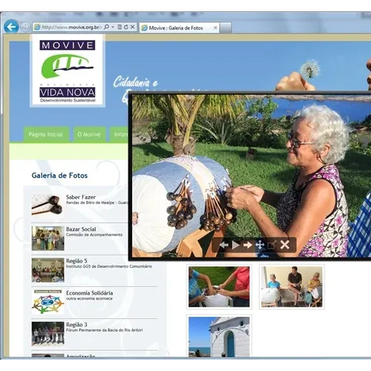 Layout responsivo do projeto de criação de sites: Navegação e organização da página de galeria de fotos