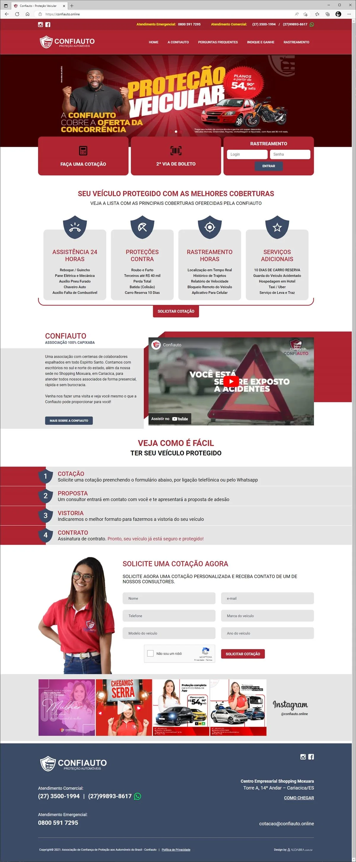 Projetos de Criar site: Layout da página inicial do site da Confiauto