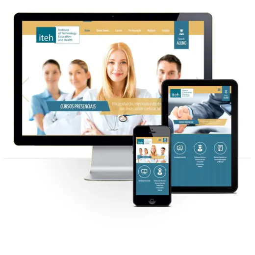 Layout responsivo do projeto de criação de sites: Simulação comportamento responsivo do site