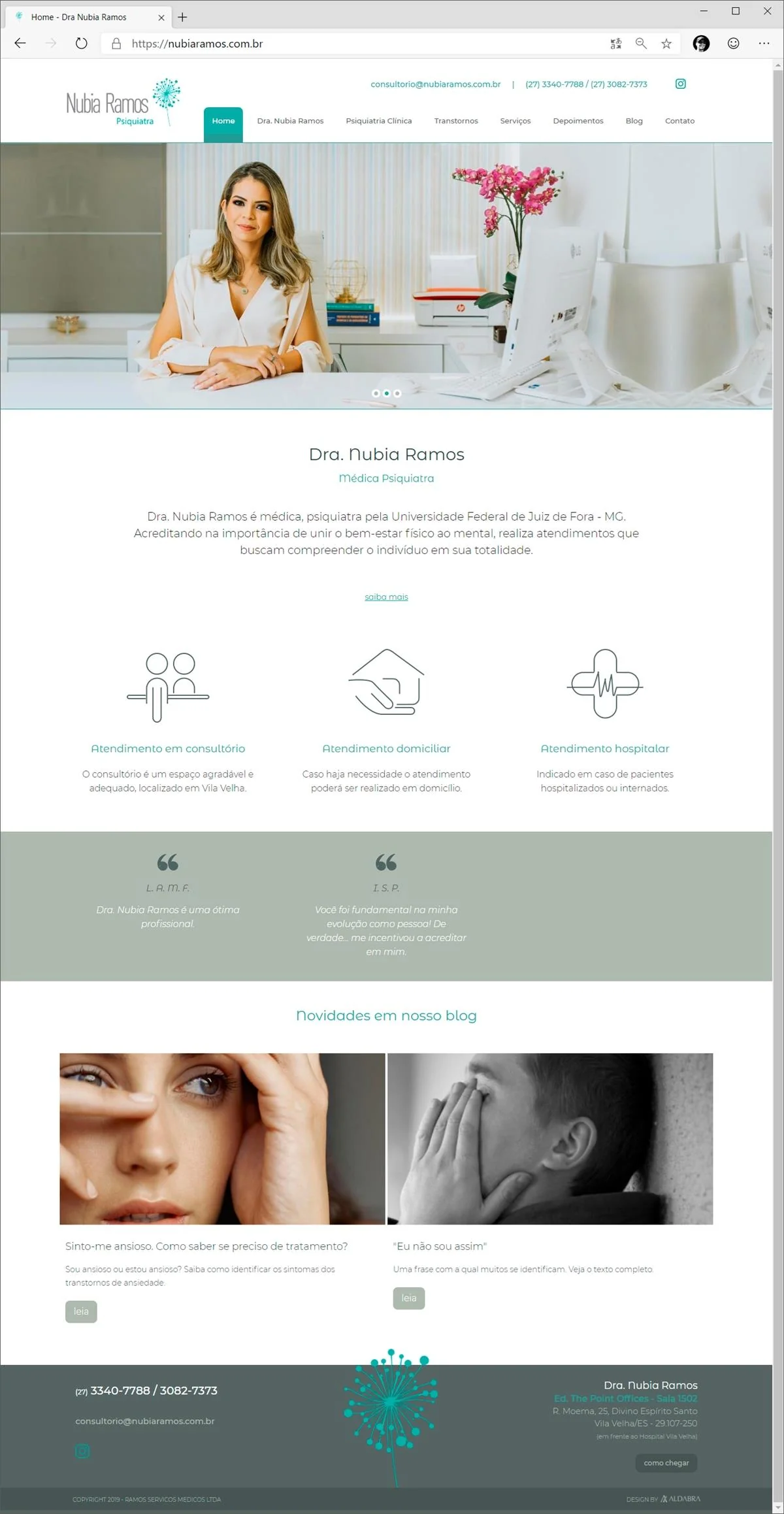 Projetos de Criar site: Layout do site institucional da Dra Nubia Ramos
