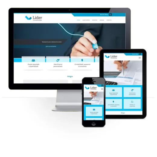 Layout responsivo do projeto de criação de sites: 