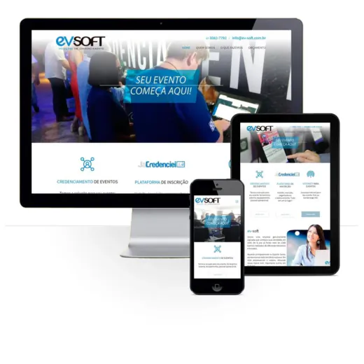 Layout responsivo do projeto de criação de sites: 