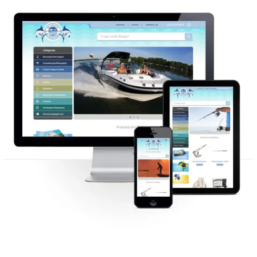 Layout responsivo do projeto de criação de sites: 