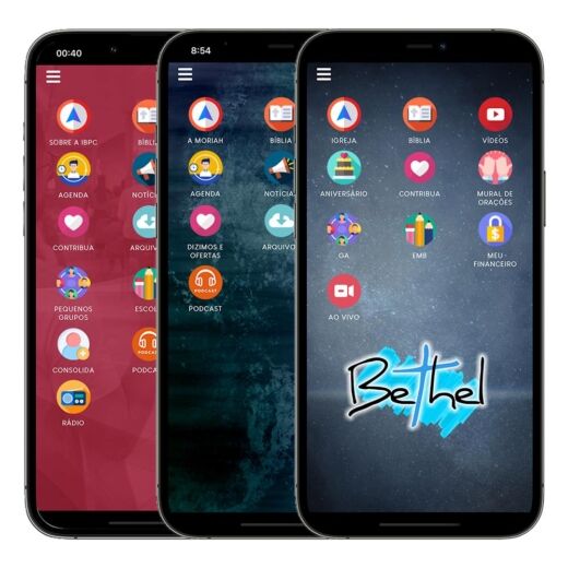Layout responsivo do projeto de criação de sites: App Meu Fiel Web