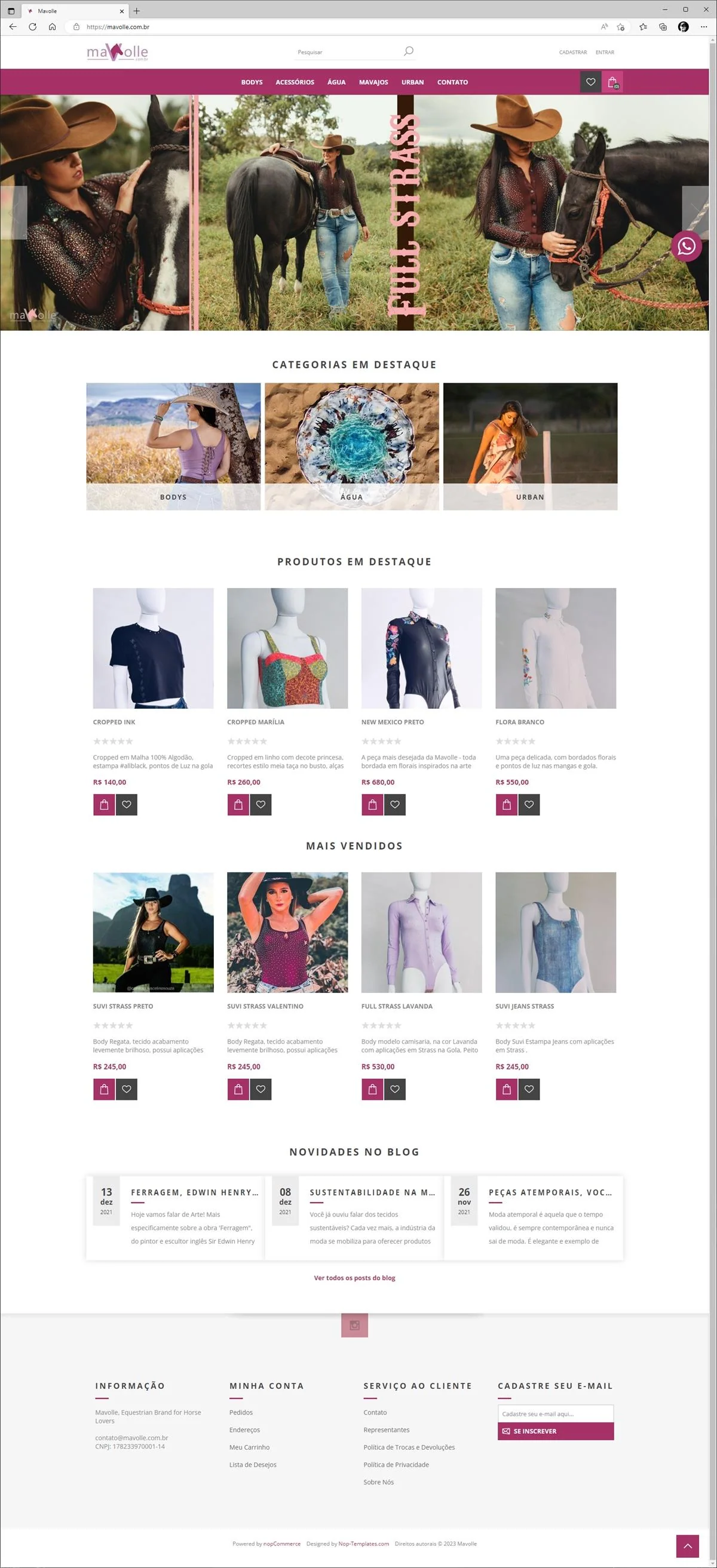 Projetos de Criar e-commerce: Layout da página Home - Mavolle