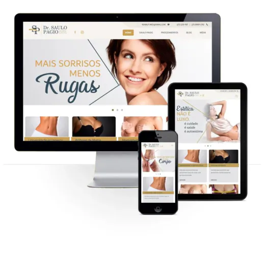Layout responsivo do projeto de criação de sites: 
