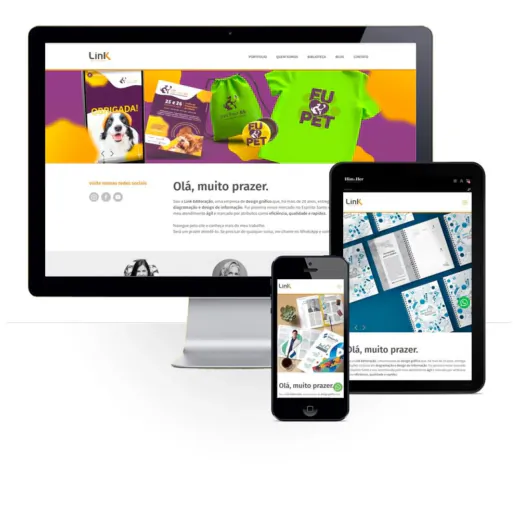 Layout responsivo do projeto de criação de sites: Responsividade aplicada ao projeto da Link Editoração