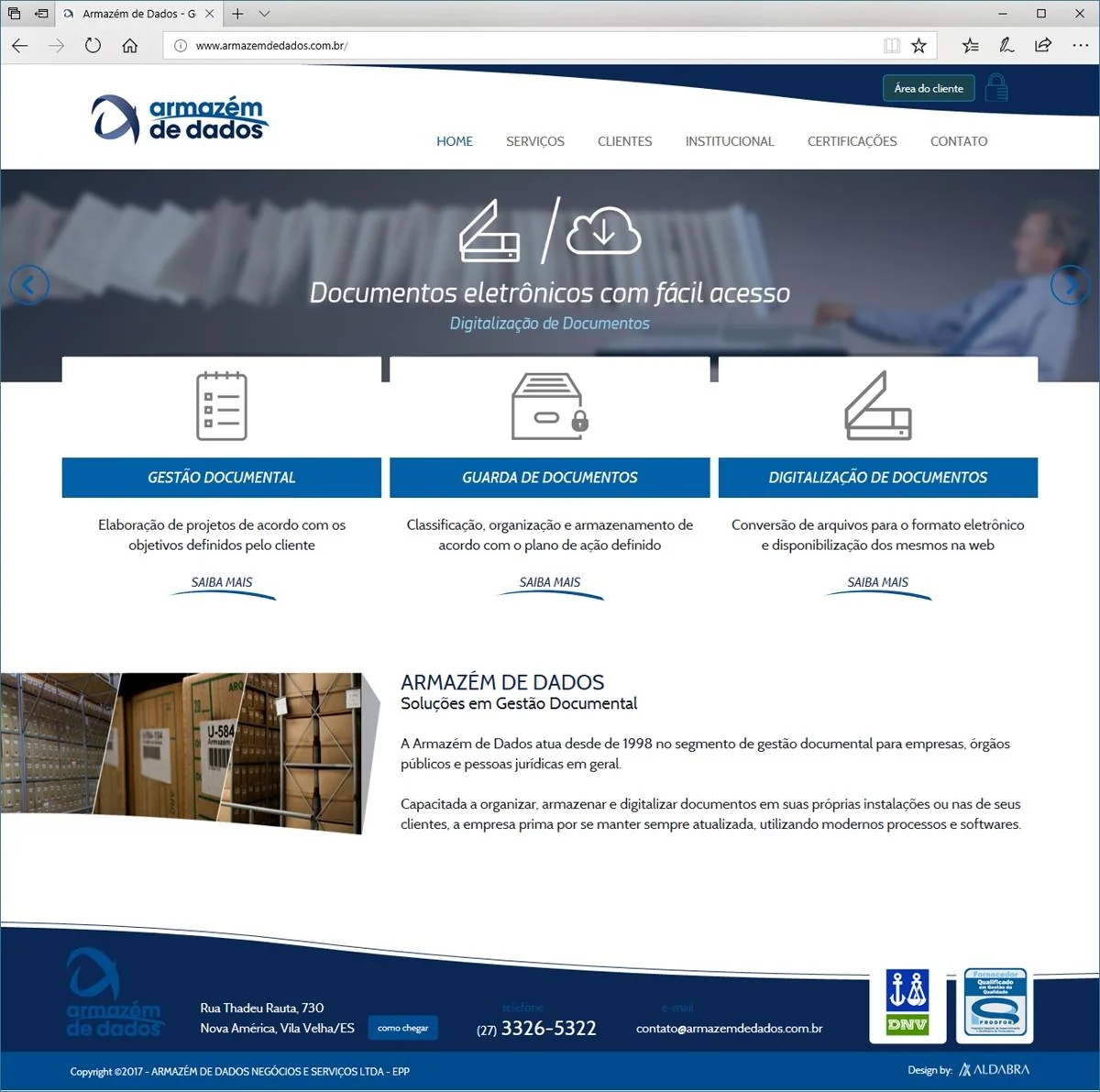 Projetos de Criar site: Layout site página home - Armazém de Dados