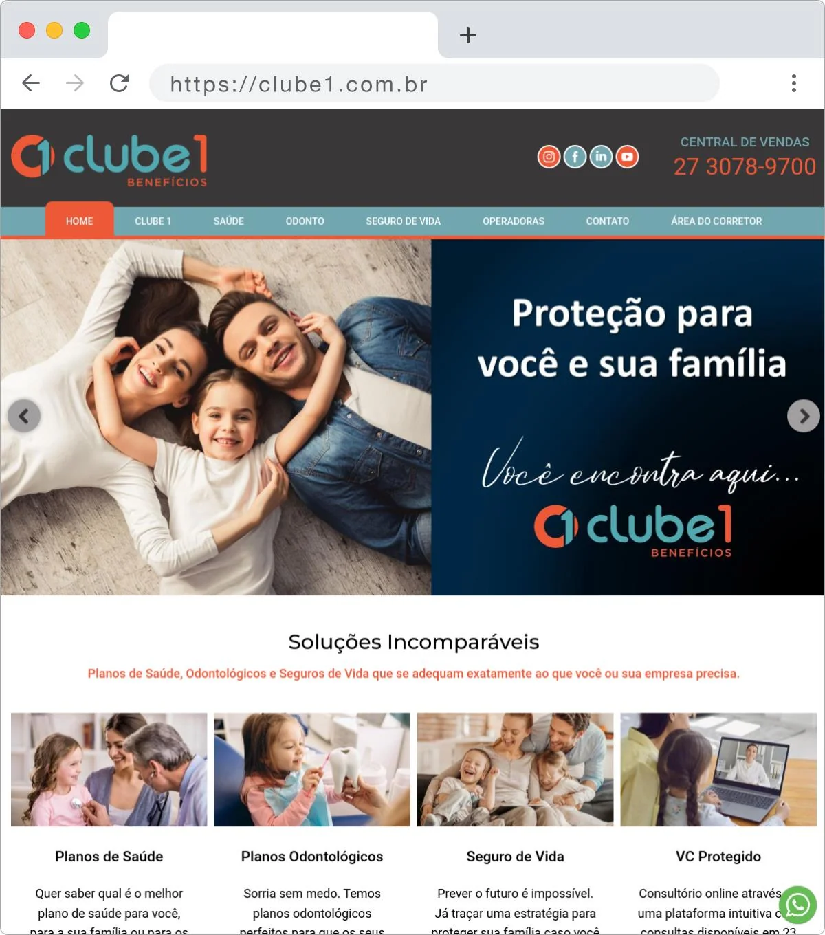 Projetos de Criar App: Website Clube 1