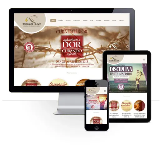 Layout responsivo do projeto de criação de sites: